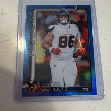 2025 Topps Chrome Dalton Schultz Houston Texans Blue Refractor 093  /150