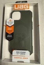New UAG Essential Armor iPhone Green Case 6.1" for Apple iPhone 15  w/MagSafe