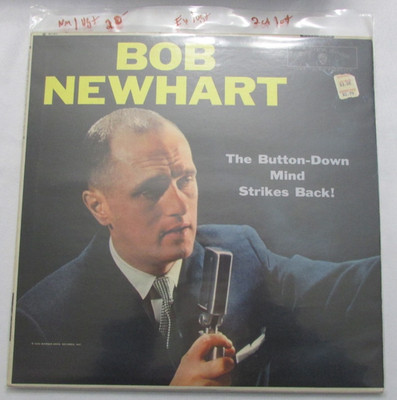 BOB NEWHART THE BUTTON-DOWN MIND STRIKE BACK ! NM/VG+ 2 CT LOT VINYL LP L48