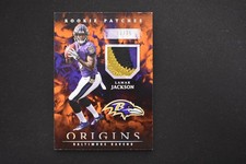 Lamar Jackson 2018 Panini Origins Rookie Patches Orange /75 Patch 3CLR Ravens