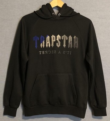 Trapstar London Hoodie Mens Small S Black Blue Fleece Its A Secret Sweatshirt