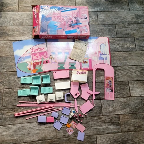 Vtg Mattel 1989 Barbie Flight Time Playset 2081 Original Box View All Pictures