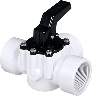 1-1/2'' 3-Way Pool Diverter Valve Female Threaded CPVC - 360° Rotating Handle ...