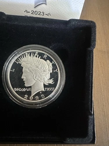 2023 S US MINT PROOF PEACE DOLLAR WITH MINT BOX AND COA