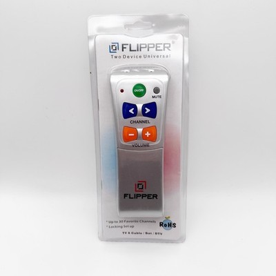 Flipper Big Button Universal Remote For Two Devices New In Box