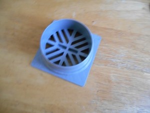 4 in. Plastic Square Drainage Grate in Gray