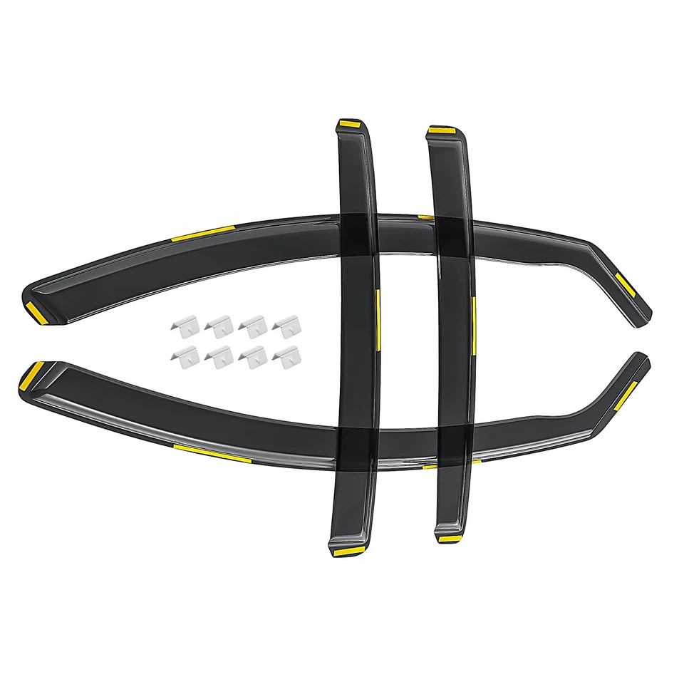 For Jaguar XF X250 MK1 2007-2015 4 Door Saloon Wind Deflectors 4pc Tinted + Clip - Image 2 of 4