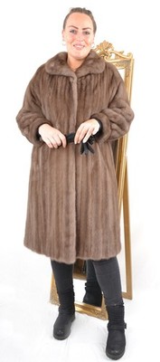 A5445 NERZMANTEL PELZMANTEL NERZ JACKE ECHT PELZ MANTEL REAL