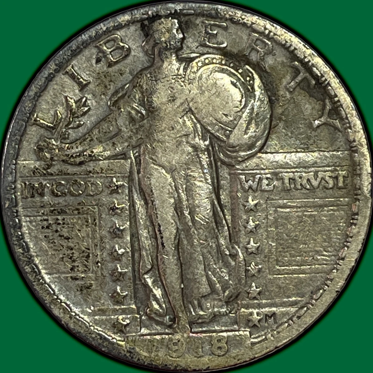 Silver 1918 Year Standing Liberty US Quarters (1916-1930) for sale