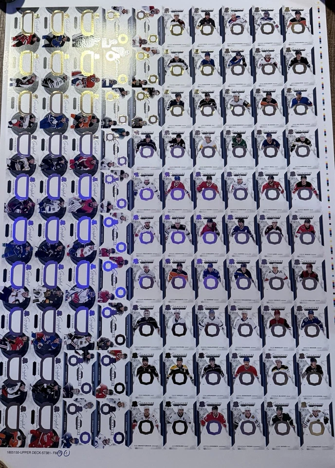 2017 UD The CUP Uncut Sheet Signature Materials *DUAL OVECHKIN MCDAVID CROSBY - Image 2 of 4