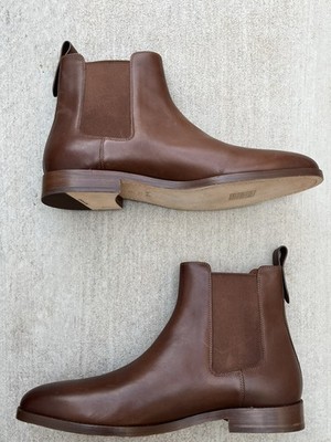 $295 COACH Dalton Smooth Leather Chelsea Boots Dark Saddle  display picture 1