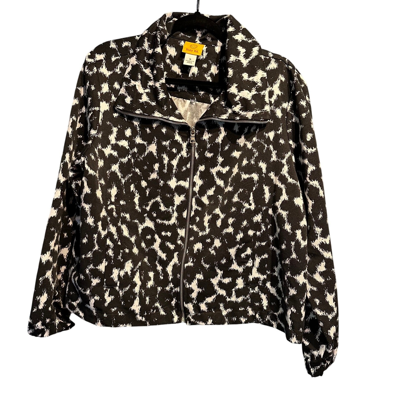 Ruby Rd. Size 16 Jacket Zip Front Animal Print El… - image 1