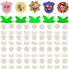 DIY Wood Flower Shape Picture Frames Unfinished Solid Wood Picture Frames Pai...