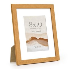 8x10 Picture Frame Photo Frames 8 by 10 with 8x10 - 1P USA-Sourced Teak Wood