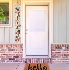 Wooden Fall Welcome Sign for Front Porch, Indoor Outdoor, Hanging on Front Door