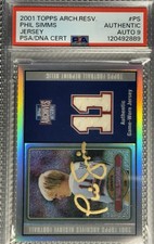 2001 Topps Gold Auto Phil Simms Jersey Patch Gold Ink Auto  PSA Pop 1