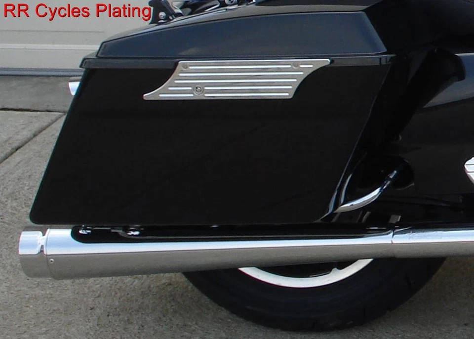 Silenciadores de escape cromados ADN megáfono Slip Ons Harley Touring 95-16 Ultra Glide Foto 4 de 4