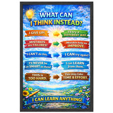 What Can I Think Instead Classroom Motivational Poster 11x17 Framed