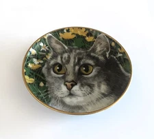 Vintage Kaiser German Mini Plate Trinket Dish W/ Cat.