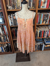 SPELL & THE GYPSY COLLECTIVE Sundown Dress Strappy Apricot Mini Size Small
