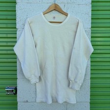 Vintage 70's Sears Waffle Thermal Long Sleeve Size large