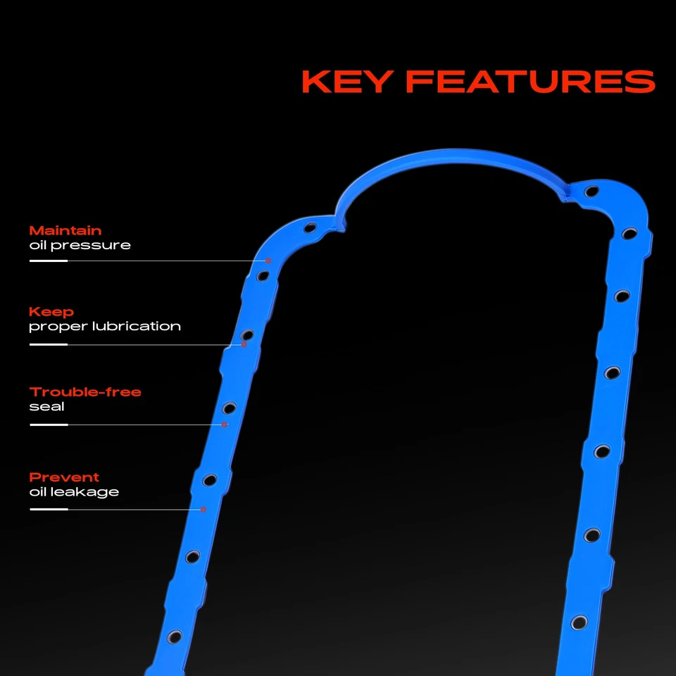 Junta de cárter de aceite de motor para Ford F-250 1989-1994 F-350 E-350 Econoline F-700 B-600 Foto 4 de 4
