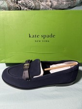 Kate Spade New York Women's Suede Blue Slip On Loafers