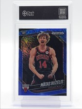 MATAS BUZELIS 2024-25 PRIZM BLACK ROOKIE BLUE SHIMMER RC /35 CP Q5752