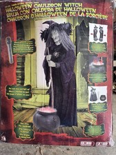 Gemmy Life-size Animated Cauldron Witch 2008 Halloween Animatronic Tested Read