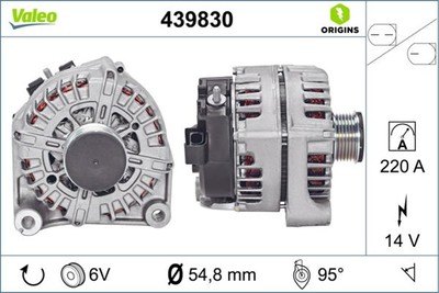 Lichtmaschine Generator Lima VALEO ORIGINS - NEW O.E. TECHNOLOGIE 439830 für BMW