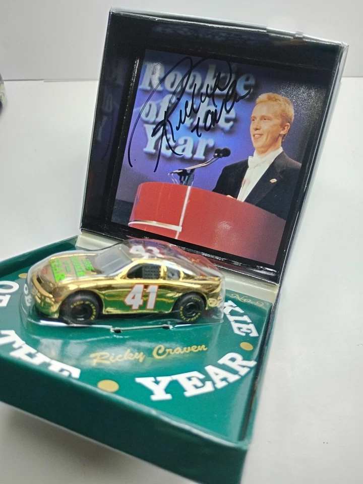 Firmado Ricky Craven 1995 Novato del Año #41 Matchbox Super Stars Nascar No.9 Foto 3 de 4