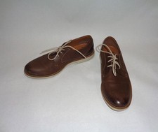 Clarks Brown Leather/Suede Oxfords Dress Shoes Comfort Casual Lace-Up Mens Sz 9