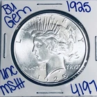 1925 BU UNCIRCULATED SILVER PEACE DOLLAR AUTHENTIC U.S. MINT FREE SHIPPING 4197