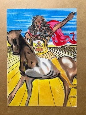 Salvador Dali Zeichnung auf Papier (Handmade) signiert und gestempelt Mischte... - Bild 1 von 4