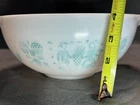 Vintage Pyrex Turquoise Amish Butterprint 443 Cinderella  2.5 Qt Mixing Bowl