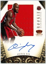 2013-14 Crown Royale Rookie Silhoettes Quincy Acy /99 Auto Jersey #372