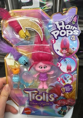 Mattel DREAMWORKS TROLLS Band Together Puppe Hair Pops Königin Poppy OVP