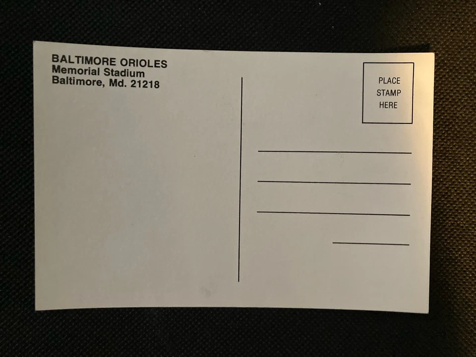 Autographed 1981 Eddie Murray Baltimore Orioles Official Team Postcard Mint Rare - Image 3 of 4