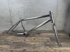 Tange 20” Bmx Frame And Fork Oval Tube Vintage Old School Chrome 4130 Chromoly 