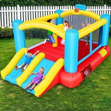 13x12ft Obstacle Course Bounce House Inflatable w/Double Slide Large Bounce Area
