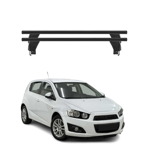 Menabo DachträGer GrundtäGer FüR Chevrolet Aveo T300 2011-2020 50Kg Alu Schwarz-image