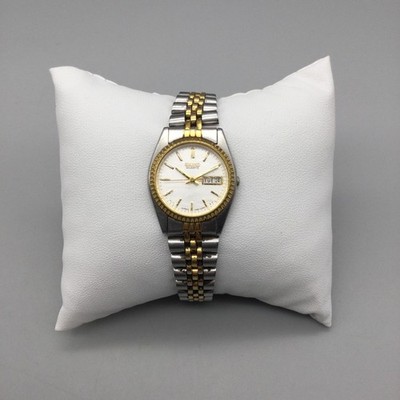 Vintage Seiko Womens Watch 23mm Two Tone 7N83-0041 Scratched New