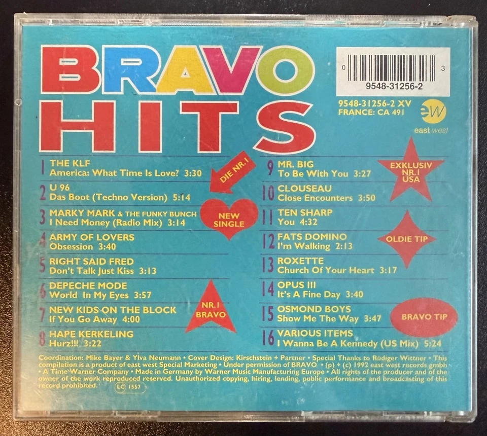 BRAVO HITS 1 CD - Version mit KLF - Gebraucht guter Zustand (siehe Beschreibung) - Bild 2 von 3