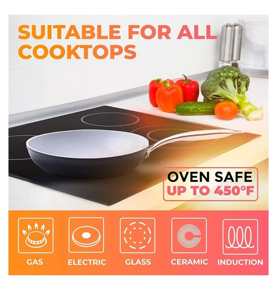 Mueller Frying Pan, Heavy Duty German Stone Coating Non-Stick 10 Inch●Sealed● - Image 4 of 4