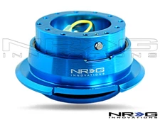 NRG Steering Wheel Quick Release Kit - New Blue with Diamond Cut Ring - Gen 2.8