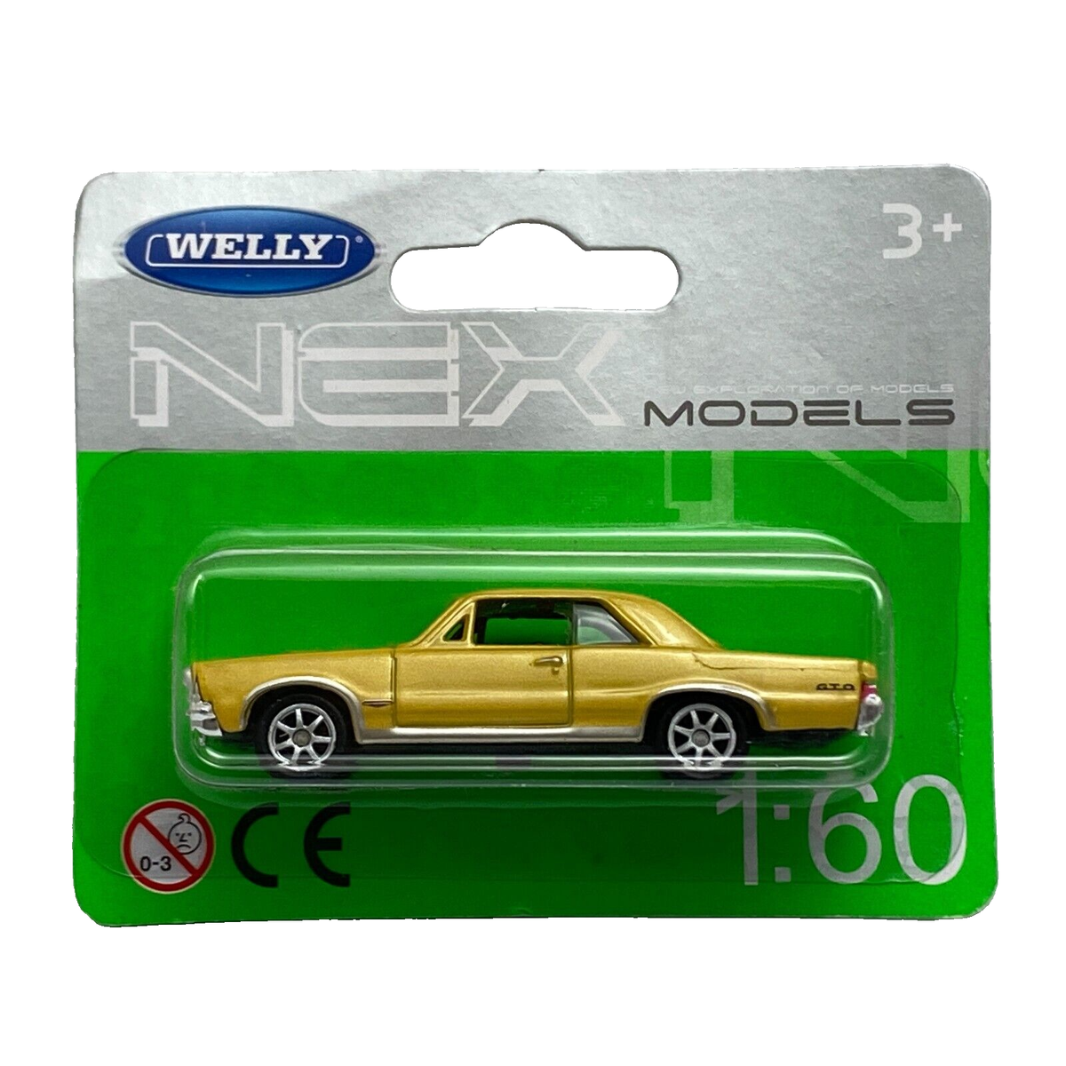 1965 Pontiac GTO Gold Welly 1:60 1:64 Series Scale Toy Car 52230