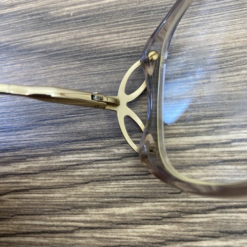 Vintage Large Eyeglasses Frame Vintage Gold Metal Frames - Picture 8 of 8