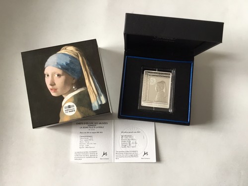 France 10€ Argent 2021 Vermeer (La Jeune Fille A La Perle ) 3000 Ex Proof