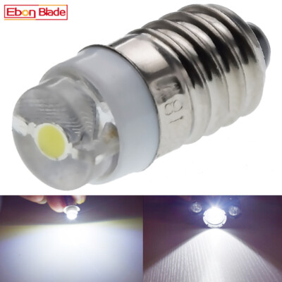 E10 0.5W Schraubsockel LED Birne 1.2V 1.5V 2.2V 2.5V 3V DC Weiß Licht Lampe