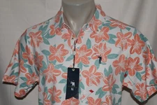 NWT WILLIAM MURRAY Large Men's S/S REMASTERED Poly Spandex Golf Shirt Orange